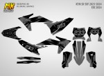 Наклейки KTM SX-SXF 2023, 2024 EXC 2024 GRAY BULL | MX Graphics мото-графика