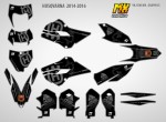 Наклейки на мотоцикл Husqvarna TE TC FC FE 125-250 250-350-450 2014, 2015, 2016. Серия WESS | MX Graphics мото-графика