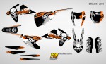 Наклейки на кросс-эндуро мотоцикл KTM EXC XC XCF 2017, 2018, 2019. GrenzGaenger Orange Gray | MX Graphics мото-графика