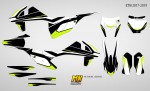 Наклейки на кросс-эндуро мотоцикл KTM EXC XC XCF 2017, 2018, 2019. Серия BWGreen | MX Graphics мото-графика