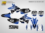 Наклейки на мотоцикл кроссовый Yamaha YZ-125 YZ-250 2015, 2016, 2017, 2018, 2019, 2020, 2021. Серия Kroshko | MX Graphics мото-графика
