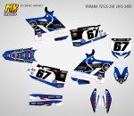 Наклейки на мотоцикл Yamaha YZ125-250 2015, 2016, 2017, 2018, 2019, 2020, 2021. Серия Maximum brands | MX Graphics мото-графика