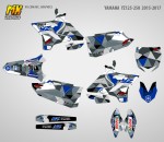 Наклейки на мотоцикл Yamaha YZ125-250 2015, 2016, 2017, 2018, 2019, 2020, 2021. Серия Rhombus | MX Graphics мото-графика