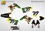 Наклейки на мотоцикл Suzuki RMZ450 2008, 2009, 2010, 2011, 2012, 2013, 2014, 2015, 2016, 2017. Серия Casino | MX Graphics мото-графика