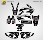 Наклейки на кроссовый мотоцикл Honda CRF450 2005, 2006, 2007. Серия Gray | MX Graphics мото-графика