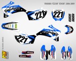 Наклейки на мотоцикл Yamaha YZ250F YZ450F 2006, 2007, 2008, 2009. Серия GYTR Blue | MX Graphics мото-графика