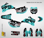 Наклейки на мотоцикл Yamaha YZ250F YZ450F 2006, 2007, 2008, 2009. Серия TGray | MX Graphics мото-графика