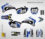 Наклейки на мотоцикл Yamaha YZ250F YZ450F 2006, 2007, 2008, 2009. Серия DK | MX Graphics мото-графика