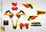 Наклейки на мотоцикл GasGas EC 2010, 2011. Серия 6Days Yellow | MX Graphics мото-графика