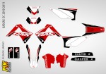 Наклейки на мотоцикл GasGas EC 2010, 2011. Серия Red Classic | MX Graphics мото-графика