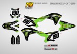 Наклейки на мотоцикл Kawasaki KX250F 2017, 2018, 2019, 2020. Серия MONSTER | MX Graphics мото-графика