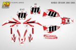 Наклейки на кроссовый мотоцикл Honda CRF450 2008 HRS | MX Graphics мото-графика