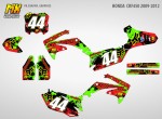 Наклейки на кроссовый мотоцикл Honda CRF450 2009, 2010, 2011, 2012 BLUR | MX Graphics мото-графика