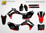 Наклейки на кроссовый мотоцикл Honda CRF 450 2013, 2014, 2015, 2016 CRF 250 2014, 2015, 2016, 2017 GrayBull | MX Graphics мото-графика