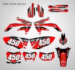 Наклейки для мотоцикла Honda CRF 450X 2005, 2006, 2007, 2008, 2009, 2010, 2011, 2012, 2013 RED Classic | MX Graphics мото-графика