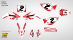 Наклейки на кроссовый мотоцикл Honda CRF 250 2006, 2007, 2008, 2009 HRS | MX Graphics мото-графика